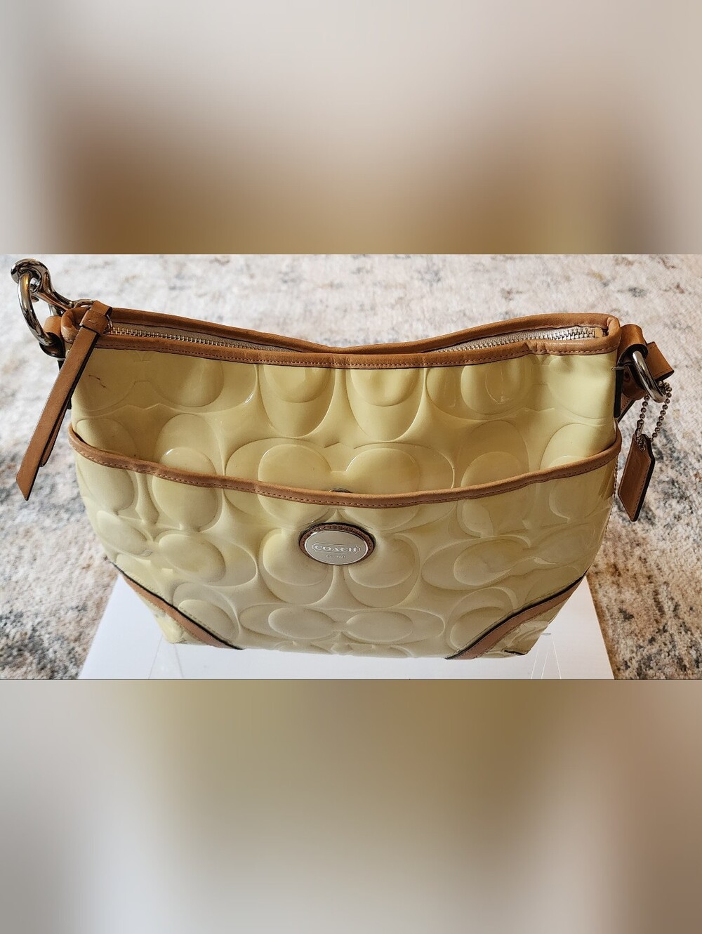 Coach Peyton Embossed Patent Leather Shoulder Bag.  J1281-F20022